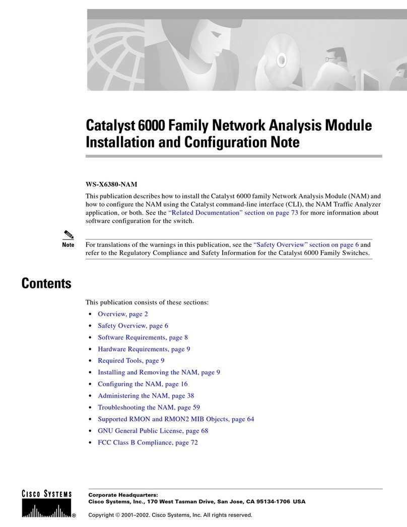 Cisco Network Analysis Module 6000 Installation and configuration