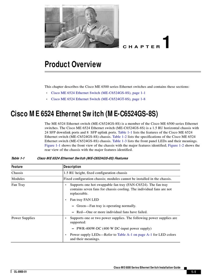Cisco ME 6500 Operating and safety instructions