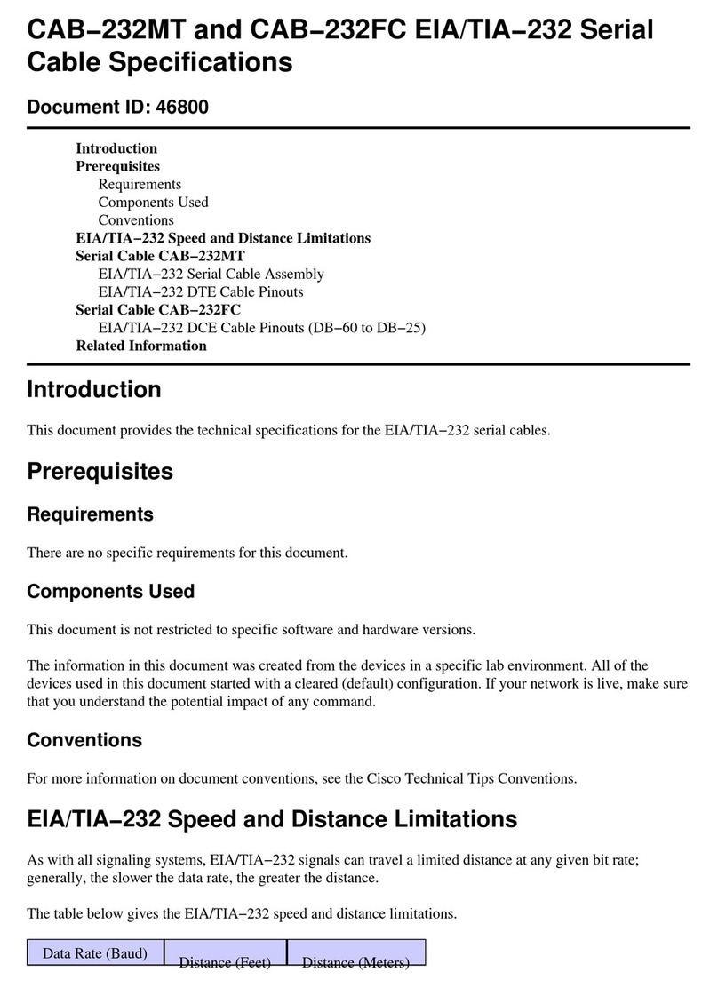 Cisco EIA/TIA-232 Serial Cable CAB-232FC Specification sheet Cisco EIA/TIA-232 Serial Cable CAB-232FC Specification sheet