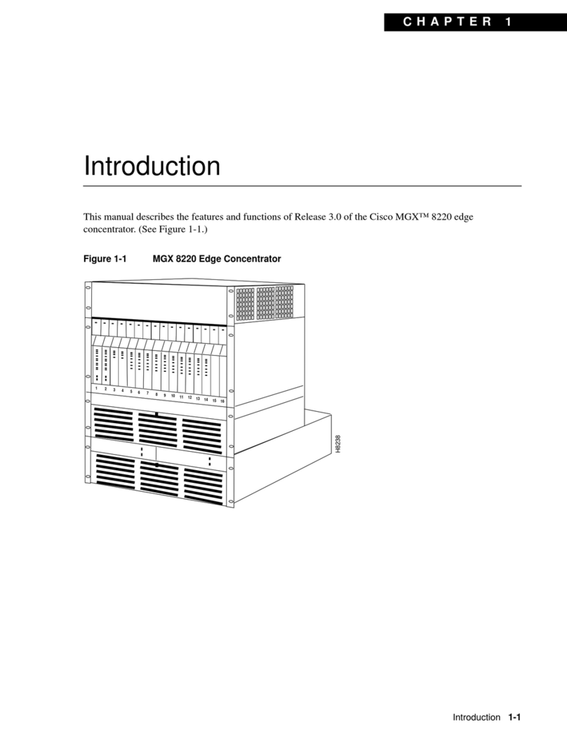 Cisco Edge Concentrator MGX 8220 Reference manual Cisco Edge Concentrator MGX 8220 Reference manual