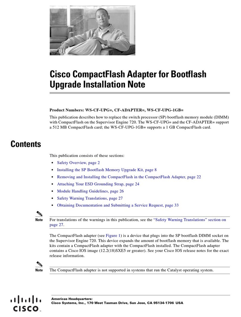 Cisco CompactFlash Adapter User manual