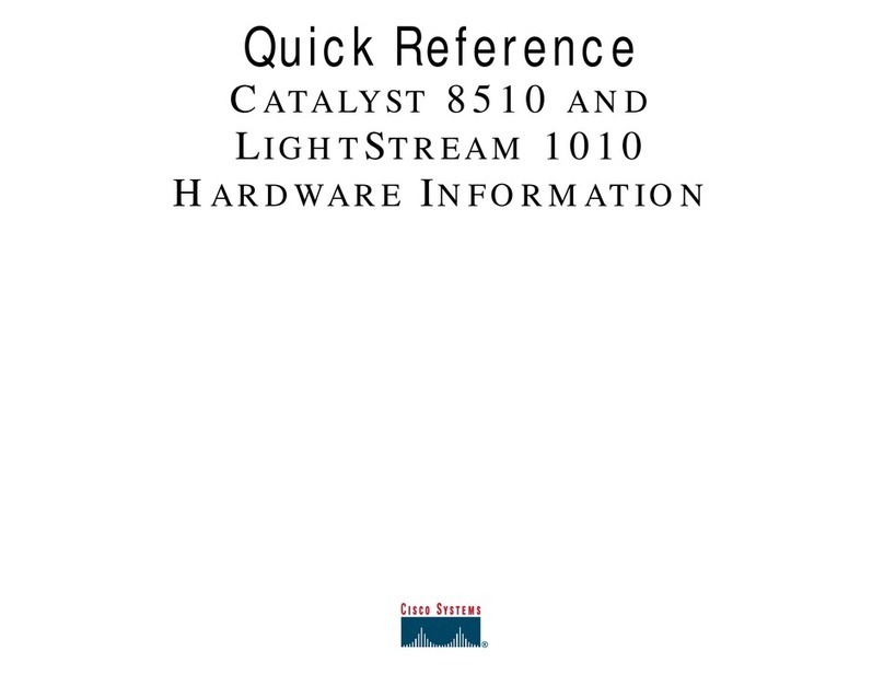 Cisco Catalyst 8510 User manual