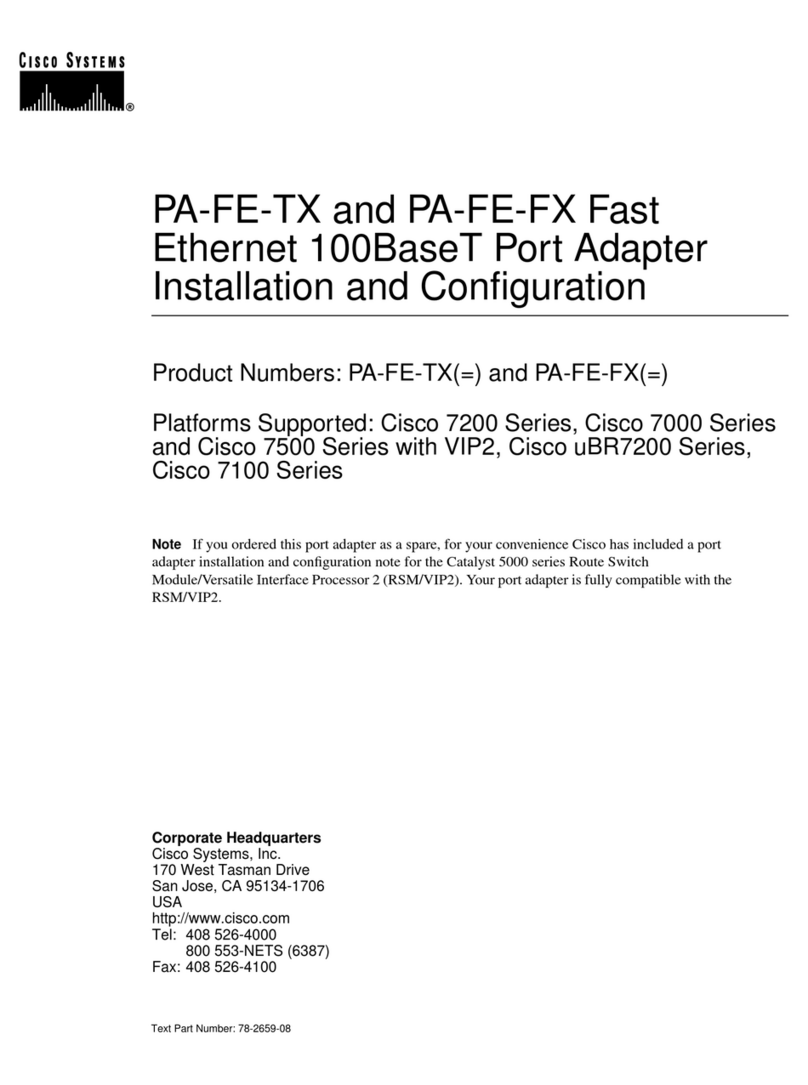 Cisco PA-FE-FX Installation and configuration guide