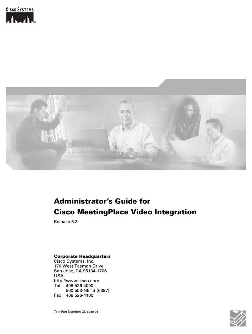 Cisco MeetingPlace Video Integration Service manual Cisco MeetingPlace Video Integration Service manual