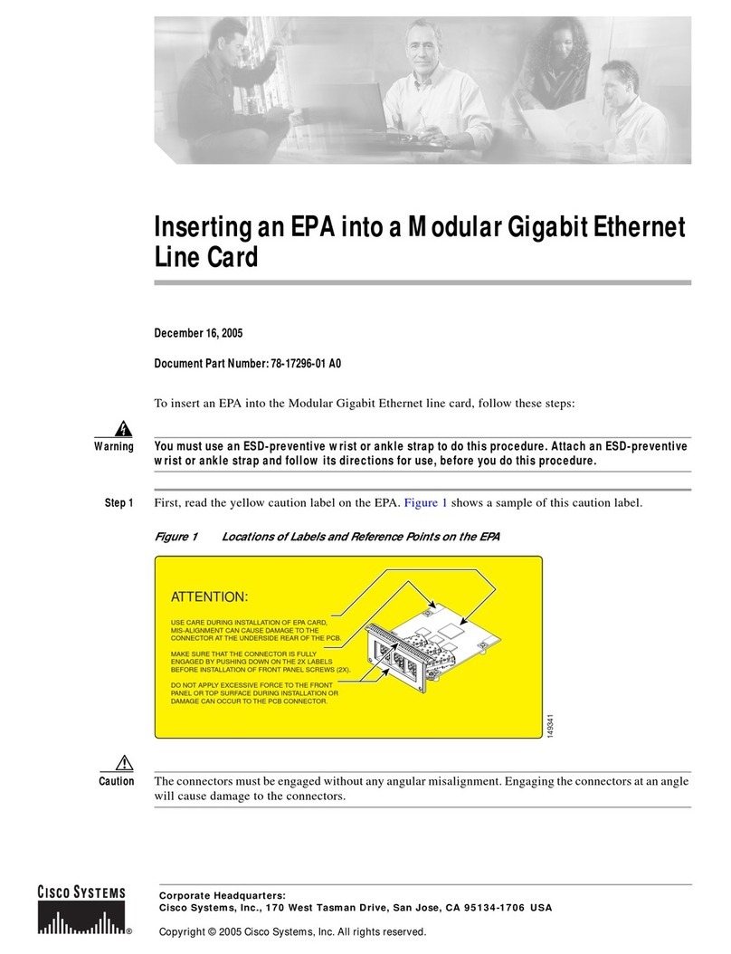 Cisco Modular Gigabit Ethernet Line Card I Operating and maintenance instructions