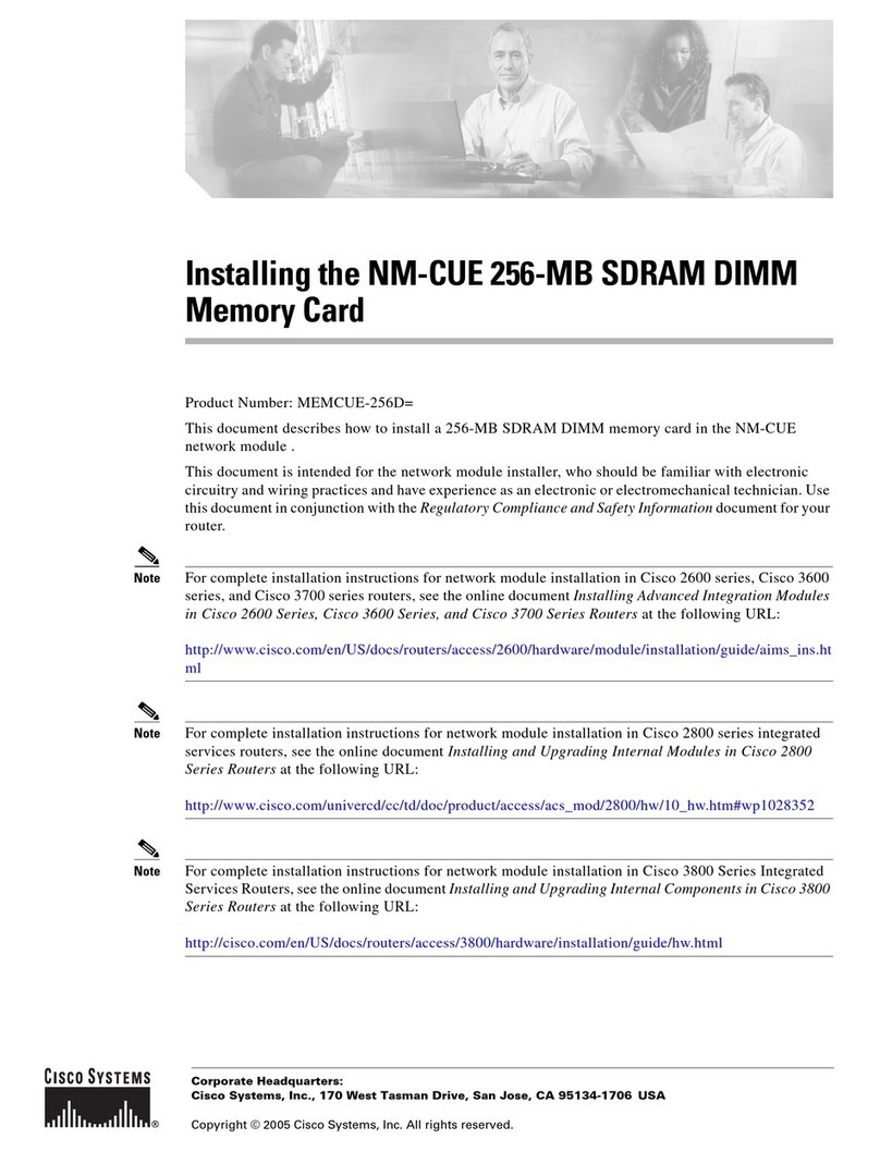 Cisco Memory Card MEMCUE-256D= User manual Cisco Memory Card MEMCUE-256D= User manual