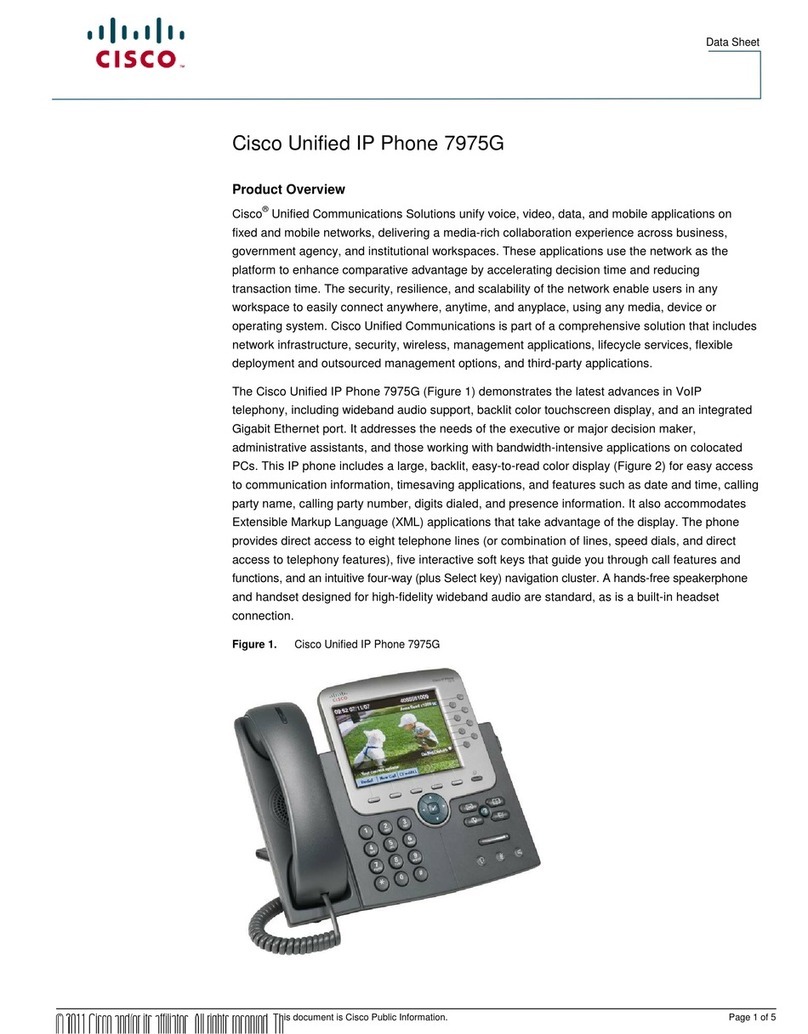 Cisco 7975G - Unified IP Phone VoIP User manual