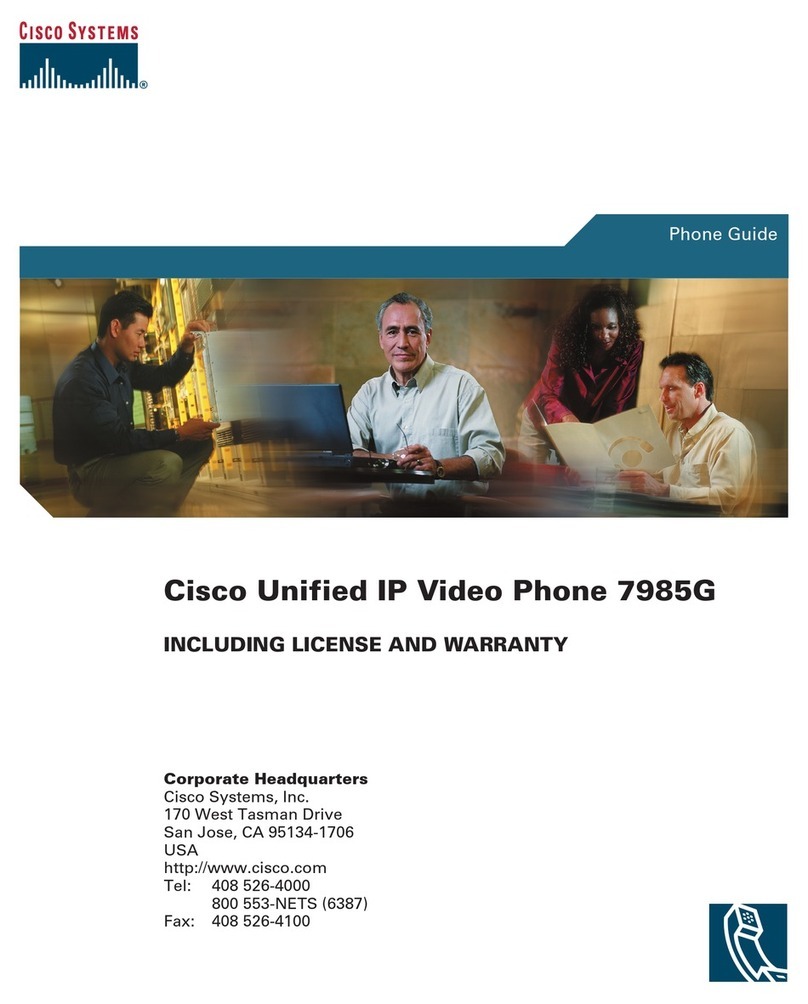 Cisco 7985G - IP Phone NTSC Video User manual