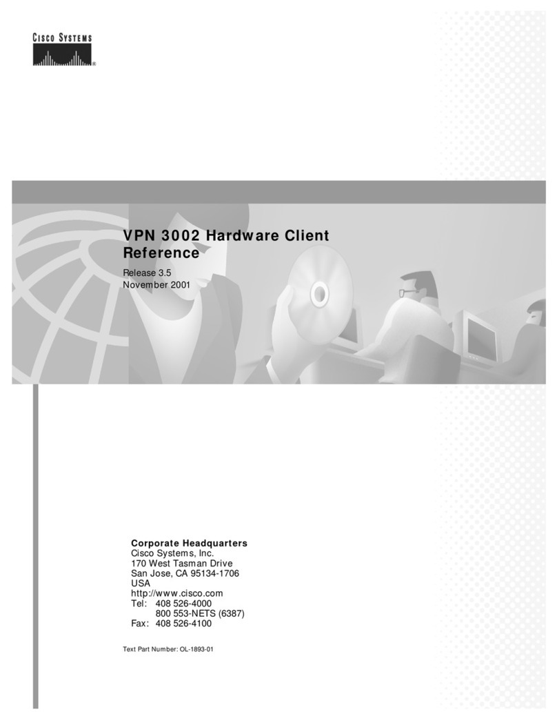 Cisco VPN 3002 Hardware Client Manager User manual