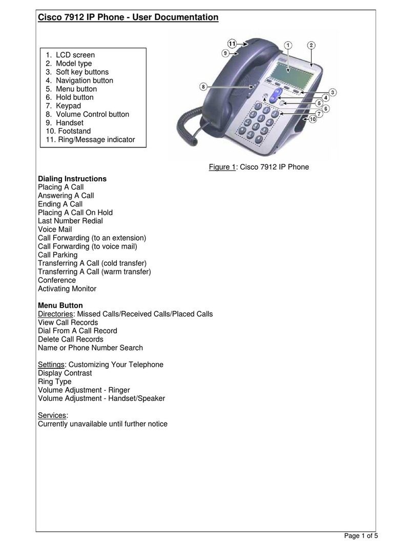 Cisco 7912 Operator's manual
