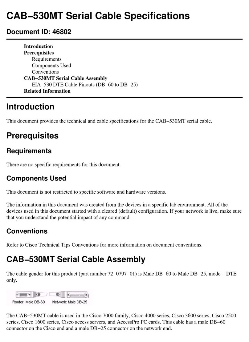 Cisco CAB-530MT Specification sheet