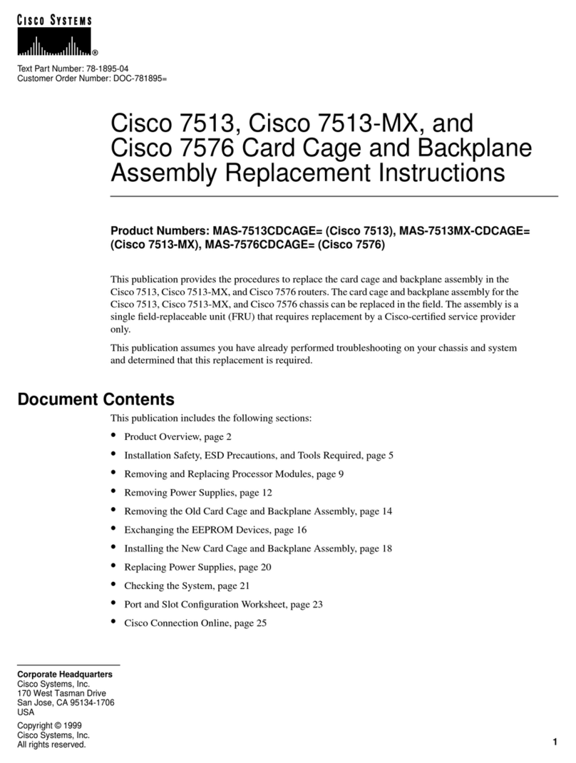 Cisco Card Cage and Backplane 7513-MX Guide Cisco Card Cage and Backplane 7513-MX Guide