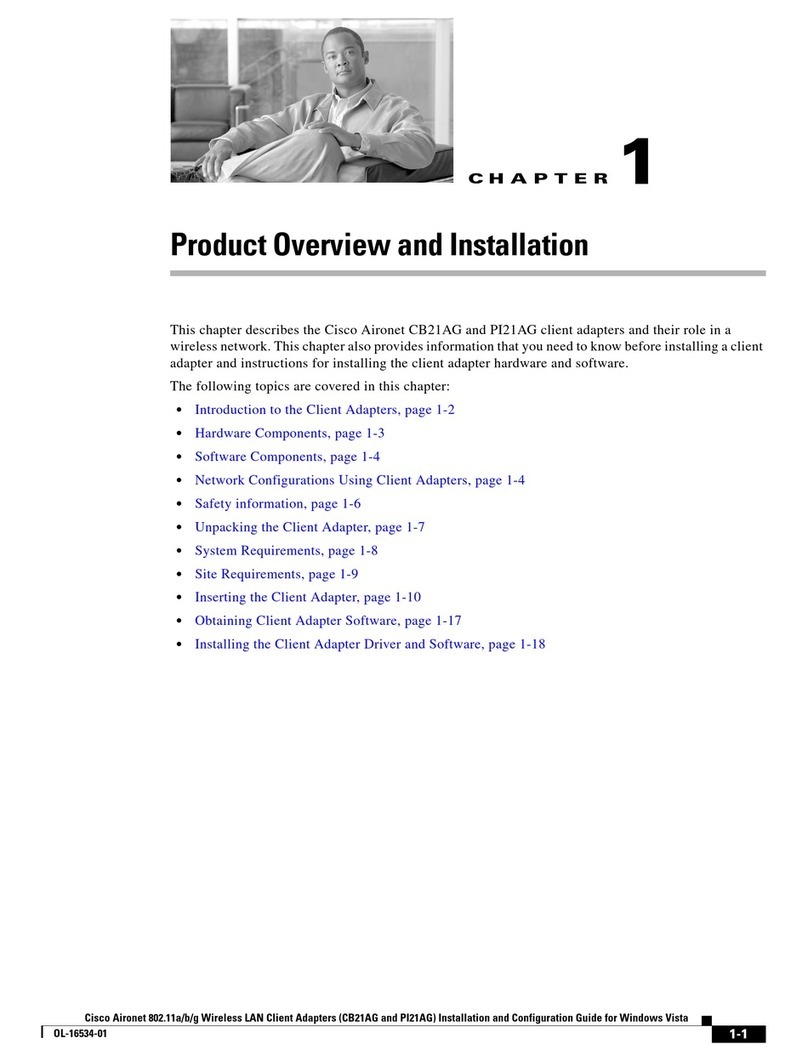 Cisco AIRONET CB21AG User manual