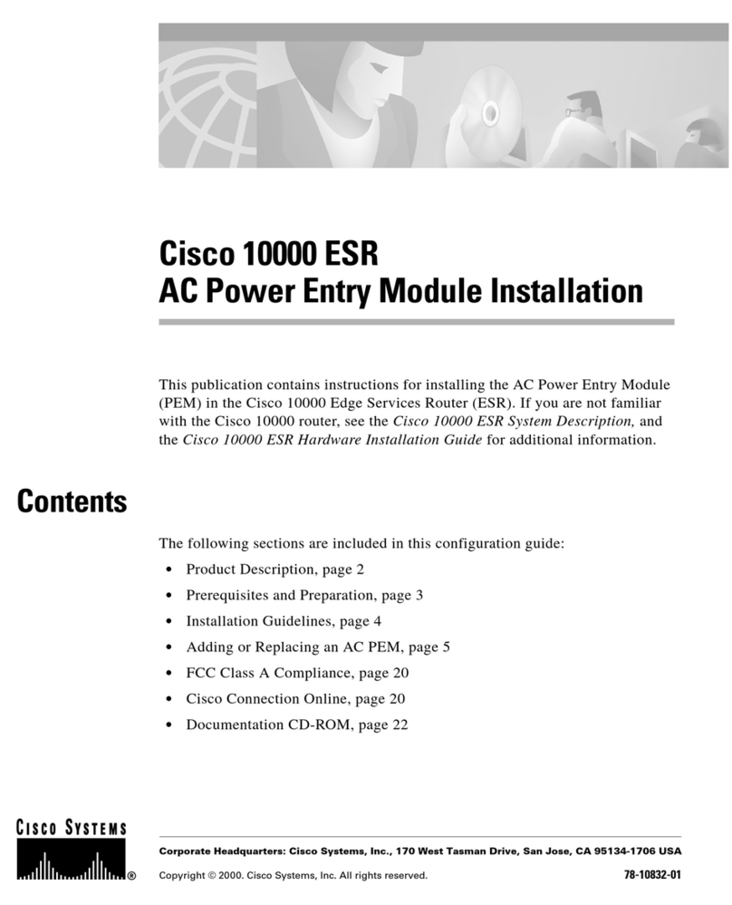 Cisco Blower Module  10000 ESR User manual