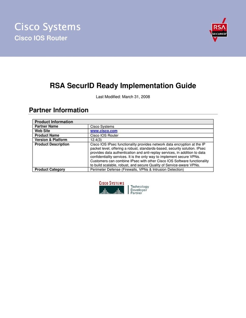 Cisco IOS Router User manual
