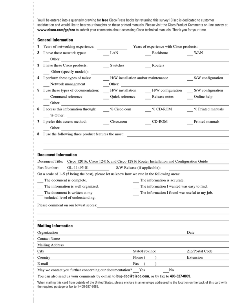 Cisco Cisco 12416 Operator's manual Cisco Cisco 12416 Operator's manual