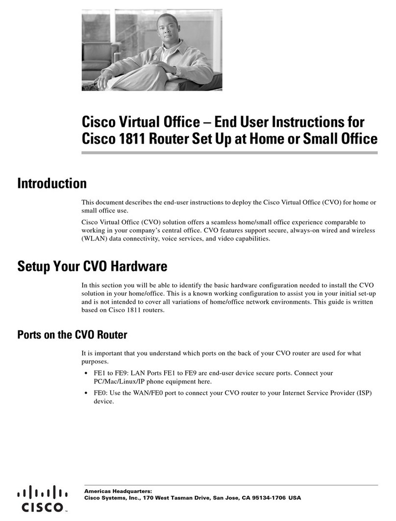 Cisco CISCO1811 End User Instructions Cisco CISCO1811 End User Instructions