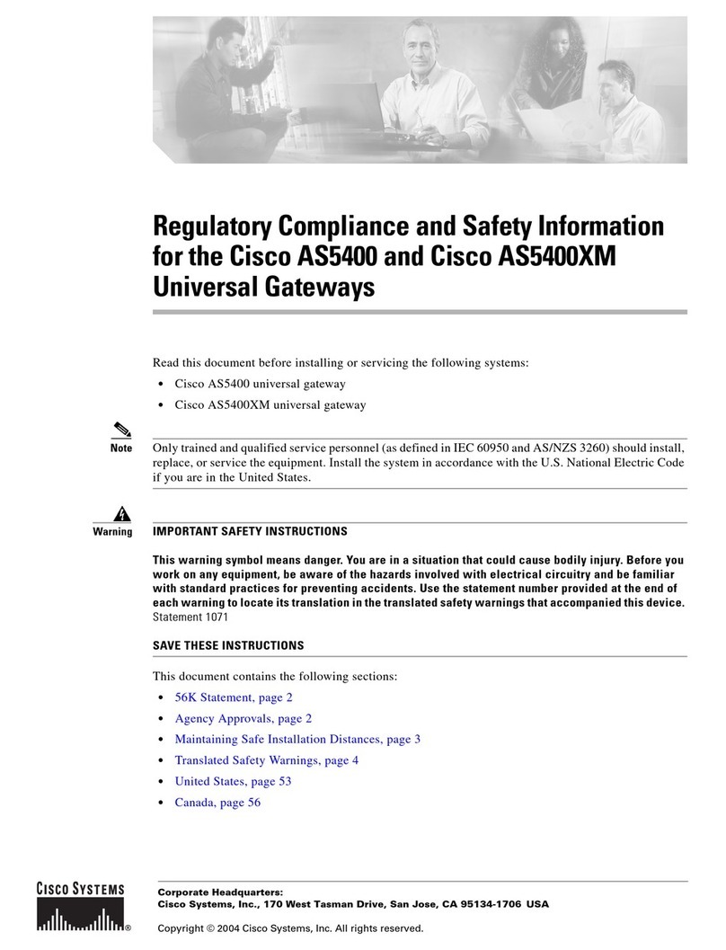 Cisco AS5400XM Original instructions Cisco AS5400XM Original instructions
