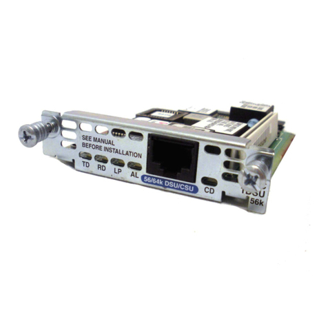 Cisco WAN Interface Card WIC-1DSU-56K4 Specifications