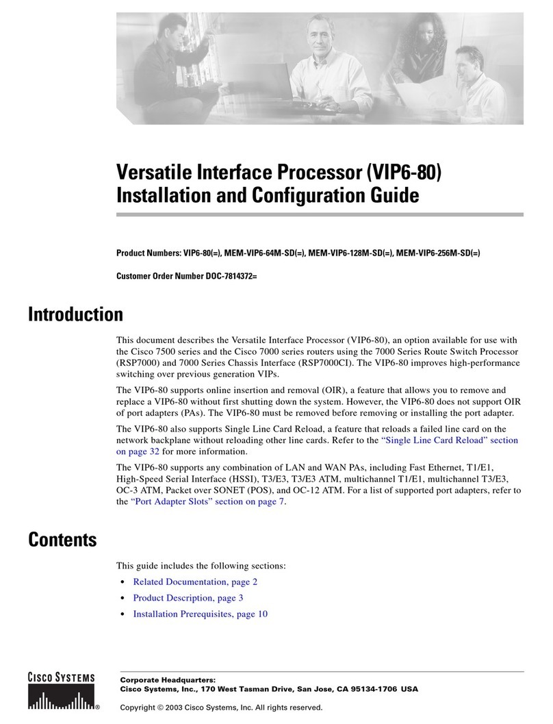 Cisco Versatile Interface Processor (VIP6-80)... Installation and configuration guide