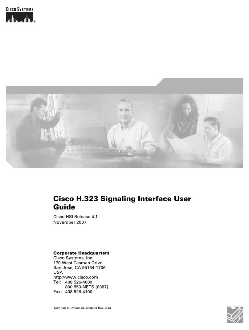 Cisco Signaling Interface H.323 User manual
