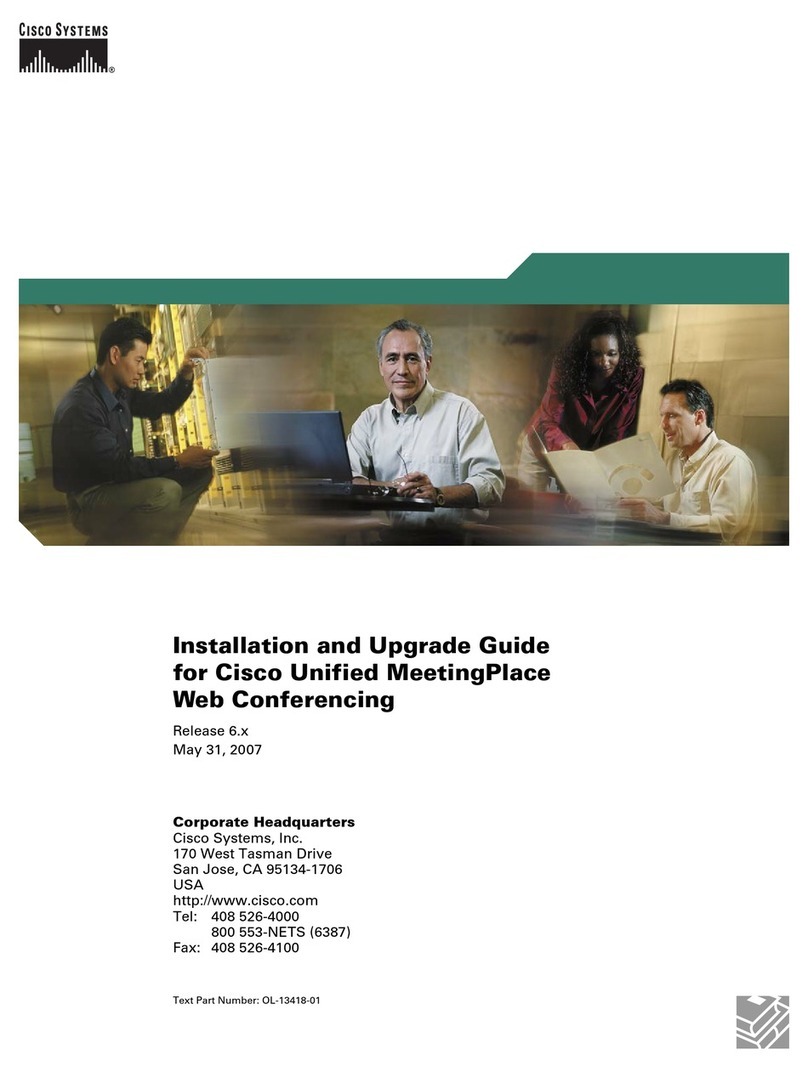 Cisco Unified MeetingPlace  Web Conferencing Installation and operation manual