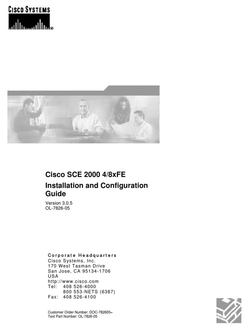 Cisco SCE 2000 4/8xFE Operator's manual