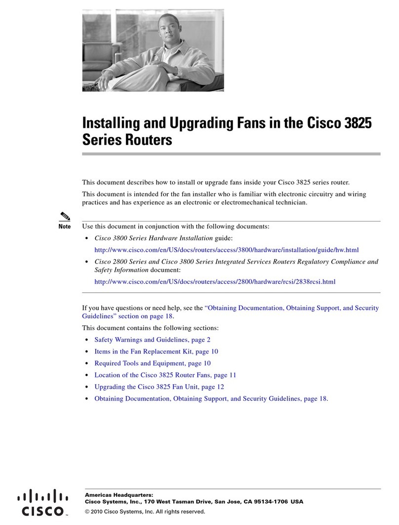 Cisco 3825 Series Quick start guide Cisco 3825 Series Quick start guide