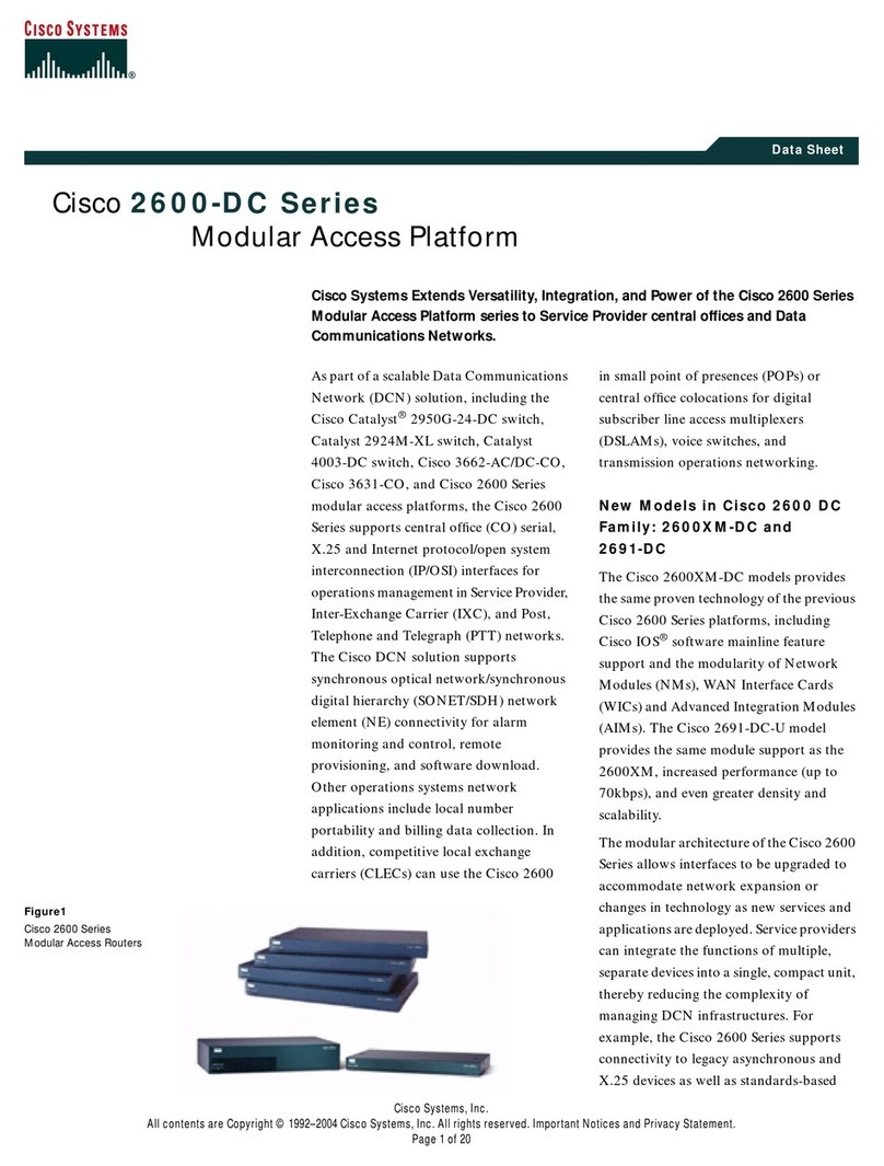 Cisco 2600-DC Series User manual