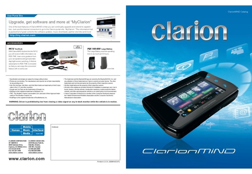 Clarion ClarionMind NR1UB Manual