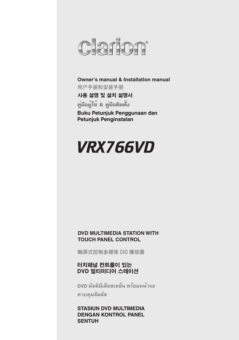 Clarion VRX766VD Owner's manual & installation manual