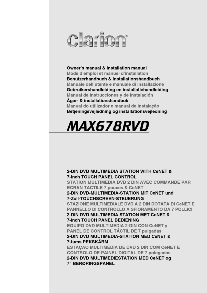 Clarion MAX678RVD Repair manual