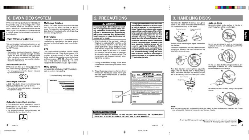 Clarion DVS9755z User manual
