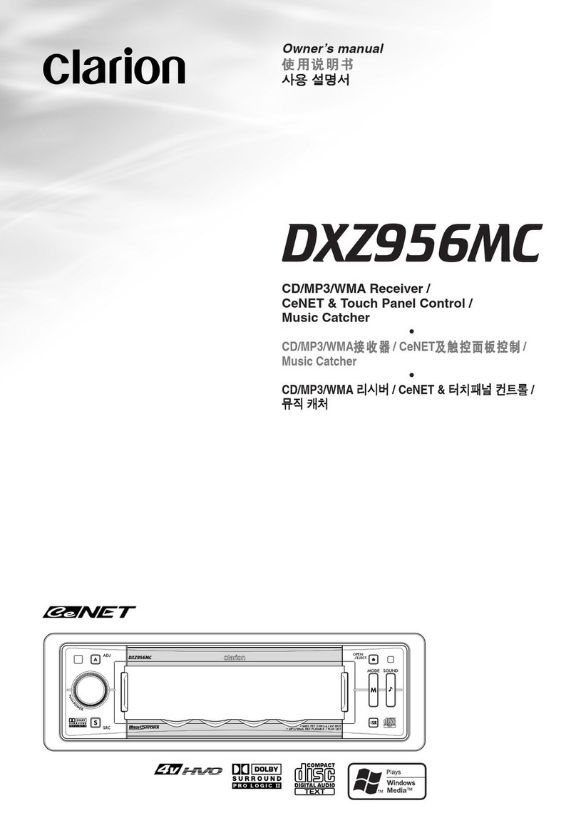 Clarion DXZ956MC owner's manual