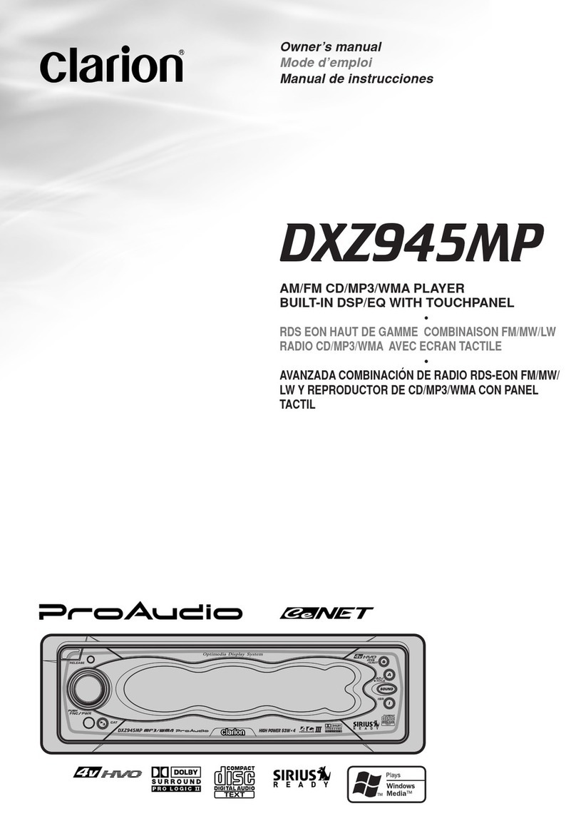 Clarion DXZ945MP User manual
