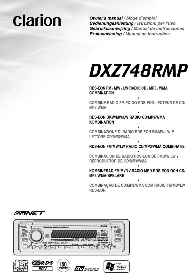Clarion DXZ748RMP User manual
