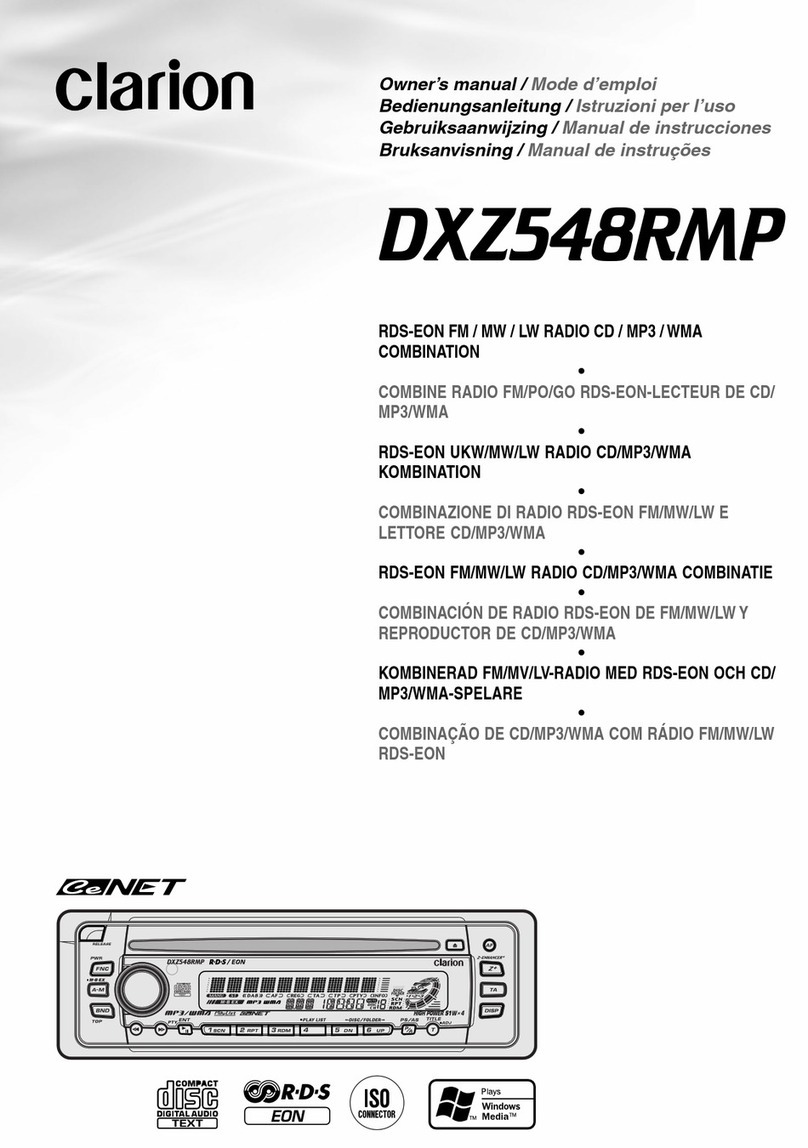Clarion DXZ548RMP User manual