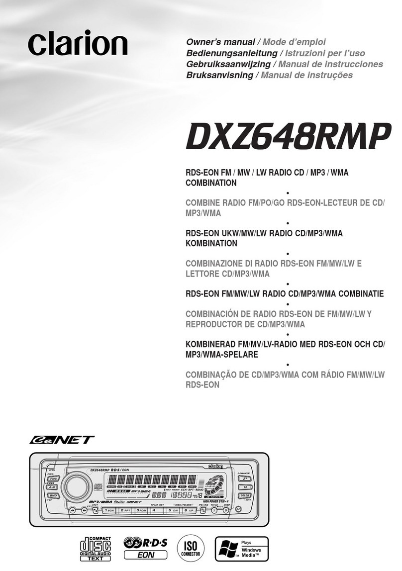 Clarion DXZ648RMP User manual