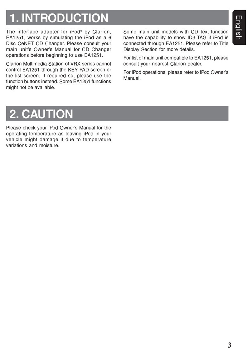 Clarion EA1251 owner's manual
