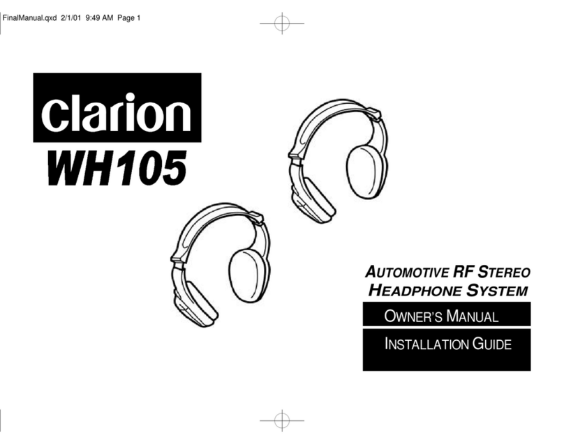 Clarion WH 105 owner's manual