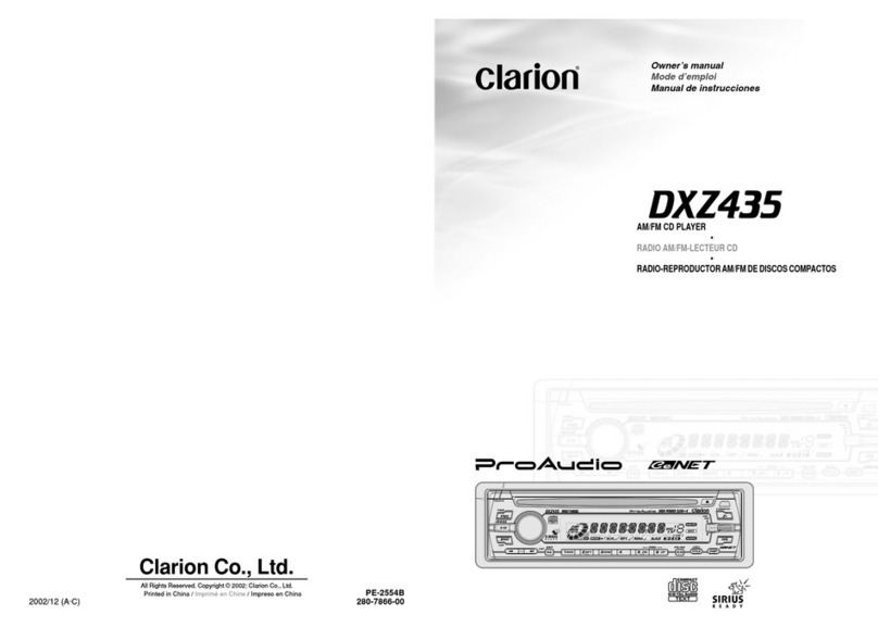 Clarion ProAudio DXZ435  DXZ435 DXZ435 User manual