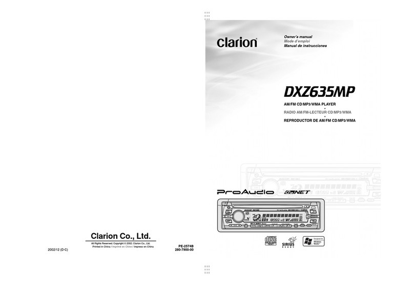 Clarion DXZ635MP owner's manual