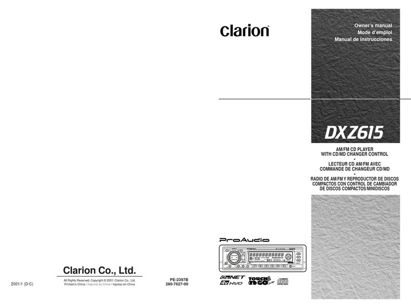 Clarion DXZ615 owner's manual