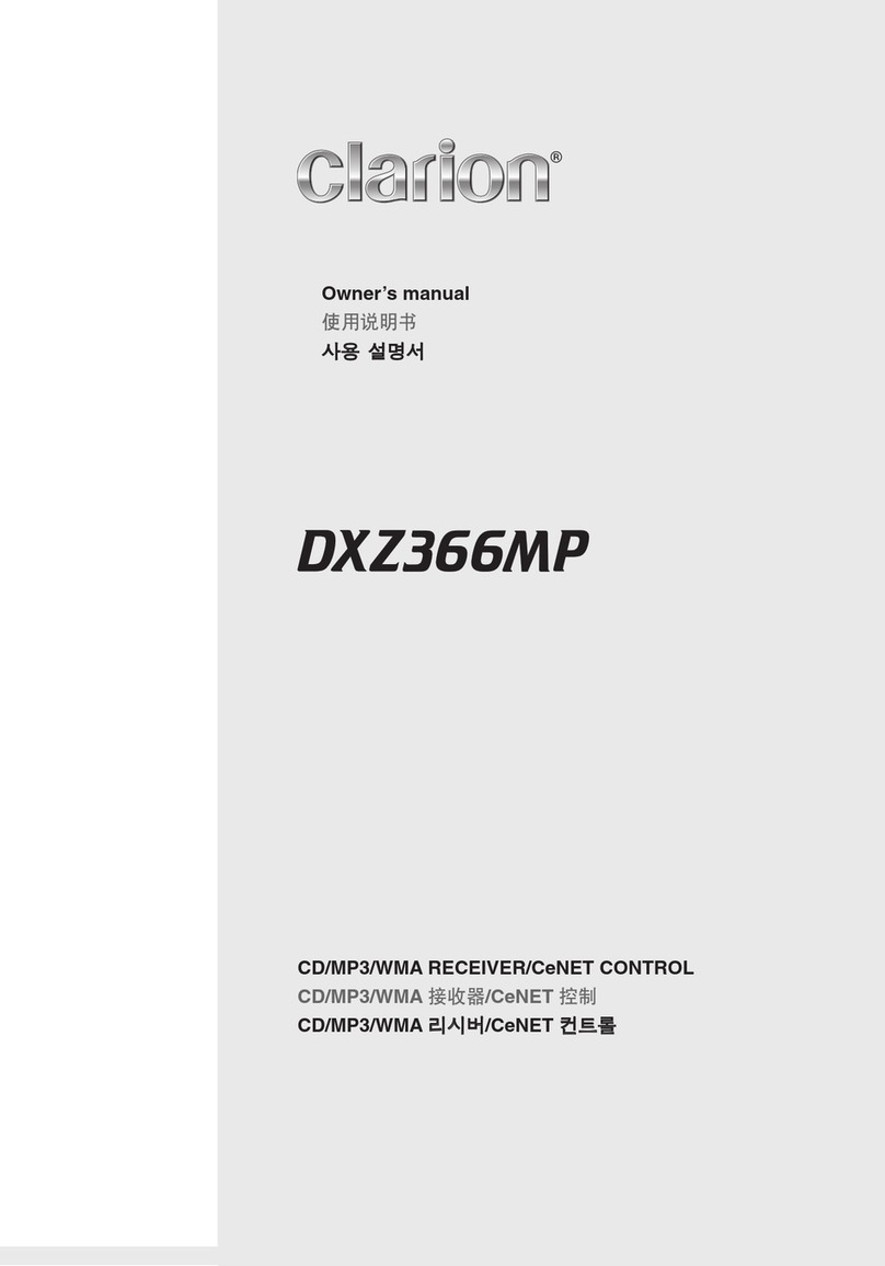 Clarion DXZ366MP User manual