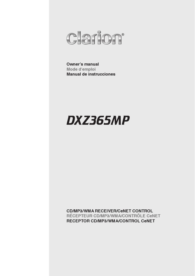 Clarion DXZ365MP owner's manual