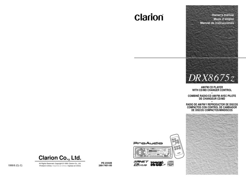 Clarion ProAudio DRX8675z User manual