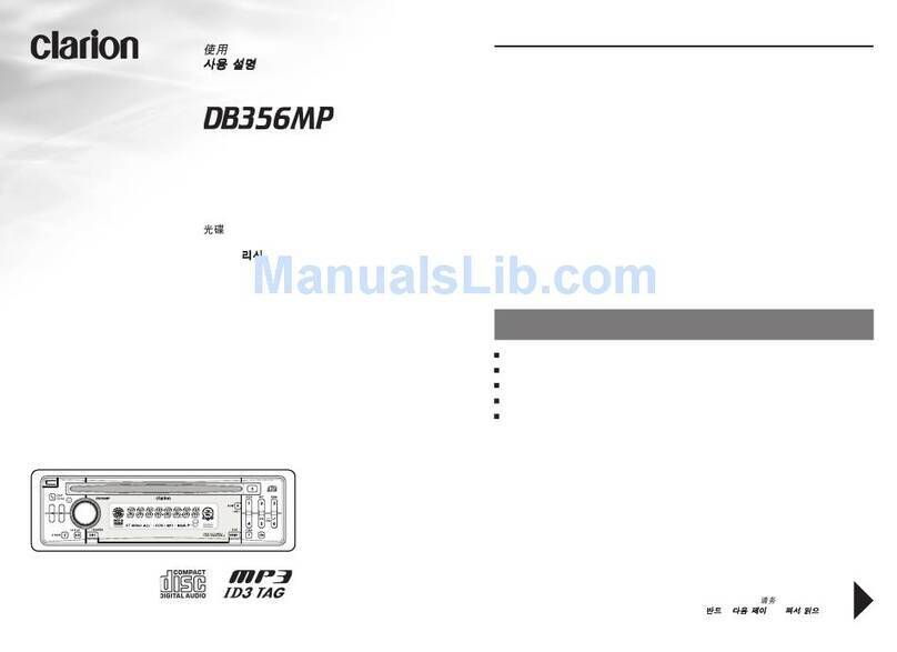 Clarion DB356MP User manual