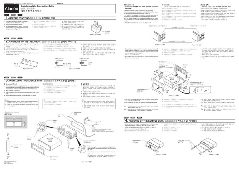 Clarion DB246 Installation/wire connection guide