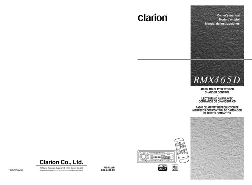 Clarion RMX465D User manual