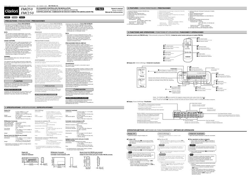 Clarion FMC250 User manual